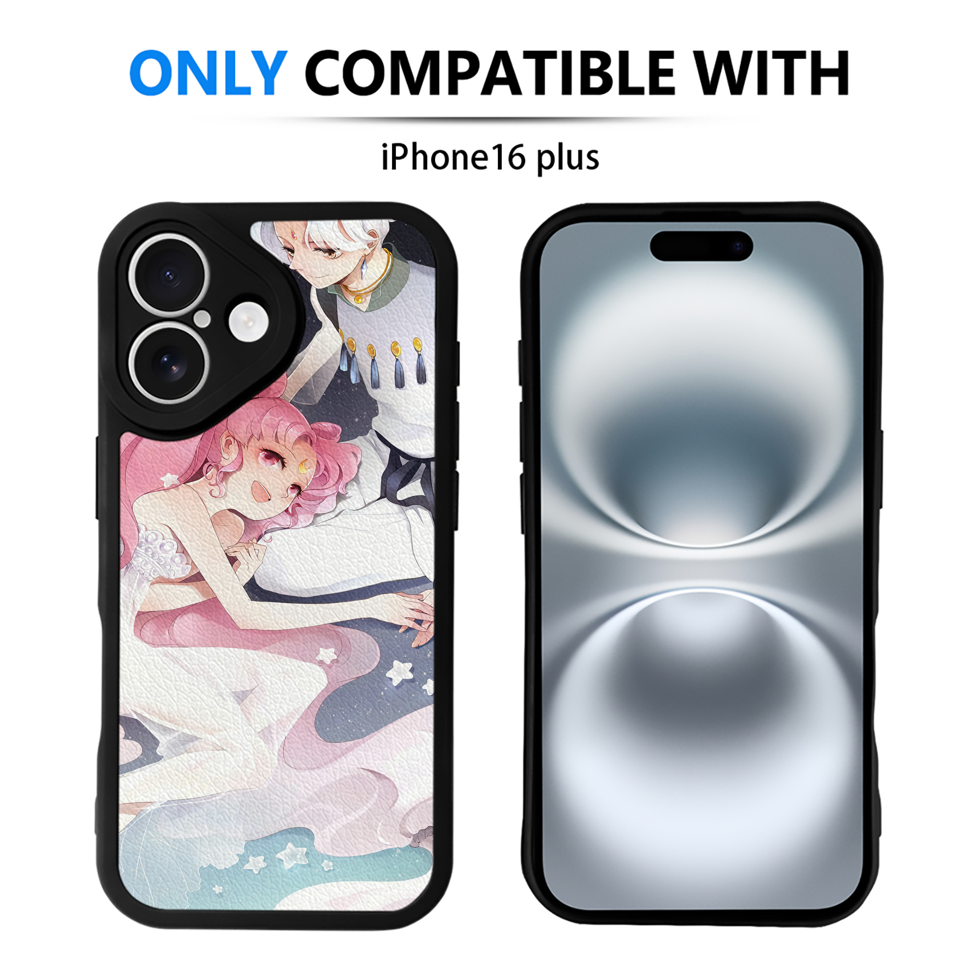 （画像用） 美少女戦士セーラームーン Sailor Moon 【iPhone 16シリーズ対応】シリコンスマホケース（レザー調） 材質：シリコン